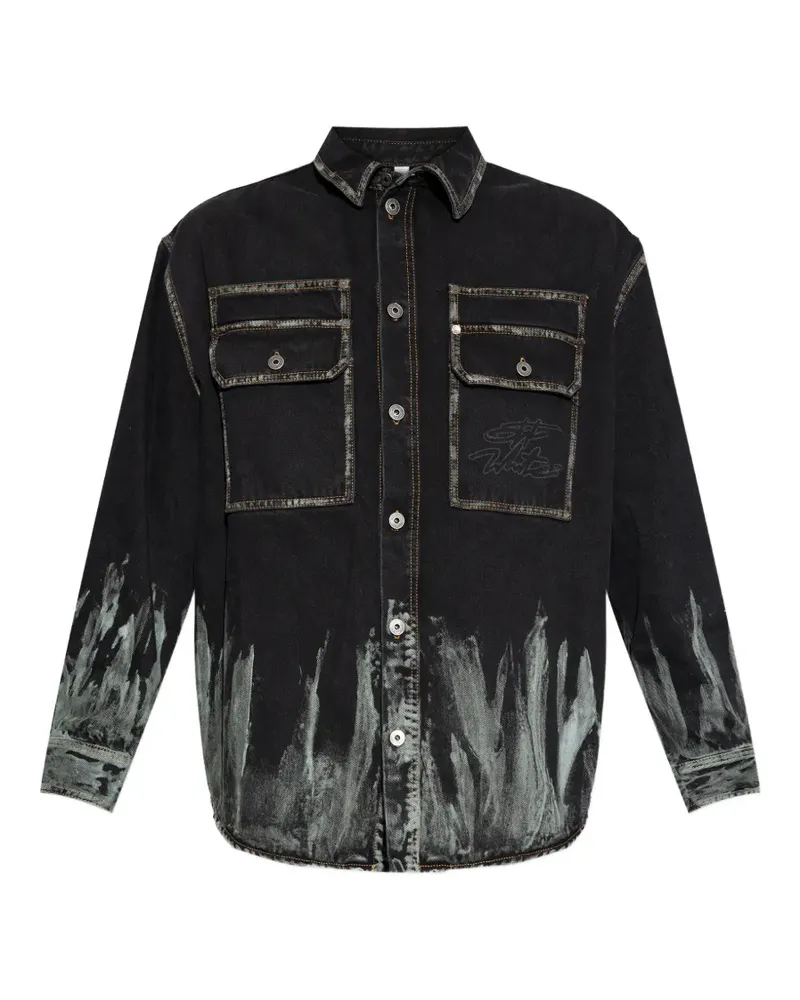 OFF-WHITE patch-pocket shirt jacket - Schwarz Schwarz