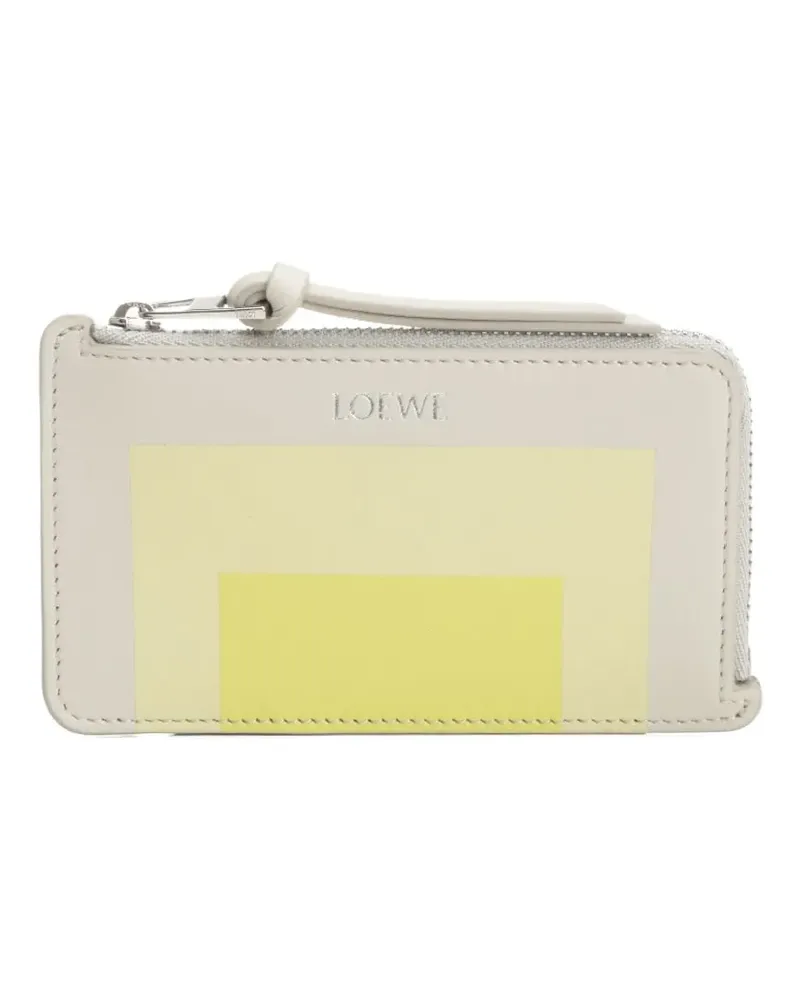 Loewe inlay-checkered leather card holder - Nude Nude