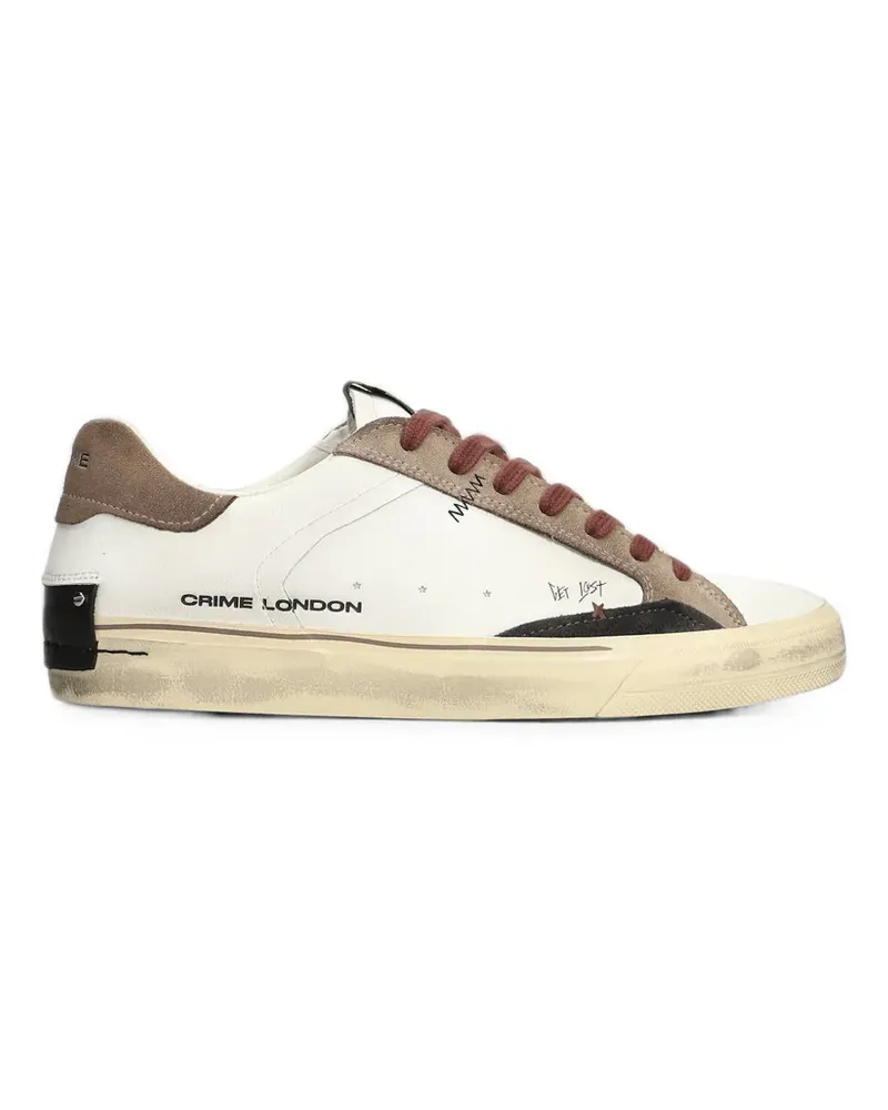 Crime Deconstructed Sneakers im Distressed-Look - Weiß Weiß