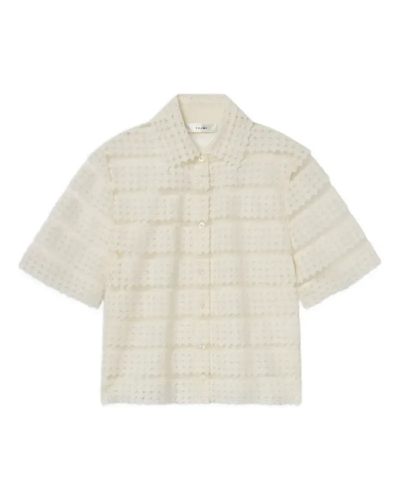 Frame Denim Lattice crochet shirt - Nude Nude