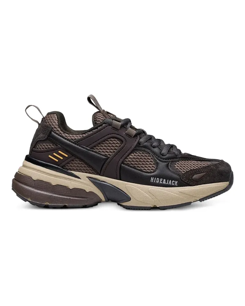 Hide & Jack panelled mesh-detail sneakers - Braun Braun