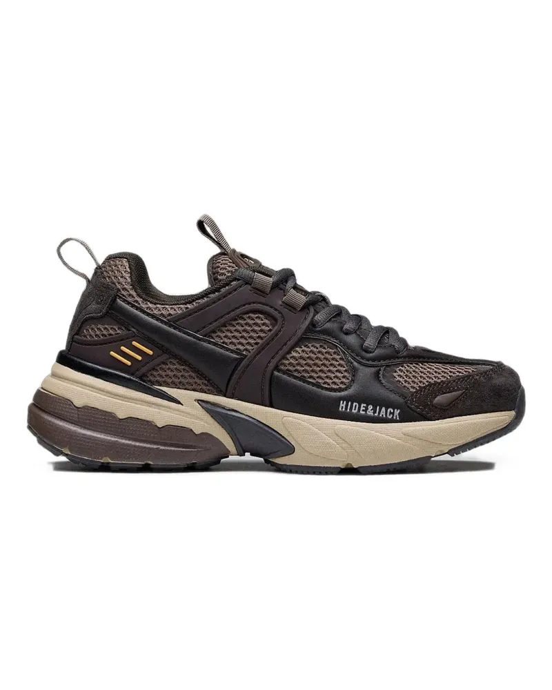 Hide & Jack panelled mesh-detail sneakers - Braun Braun