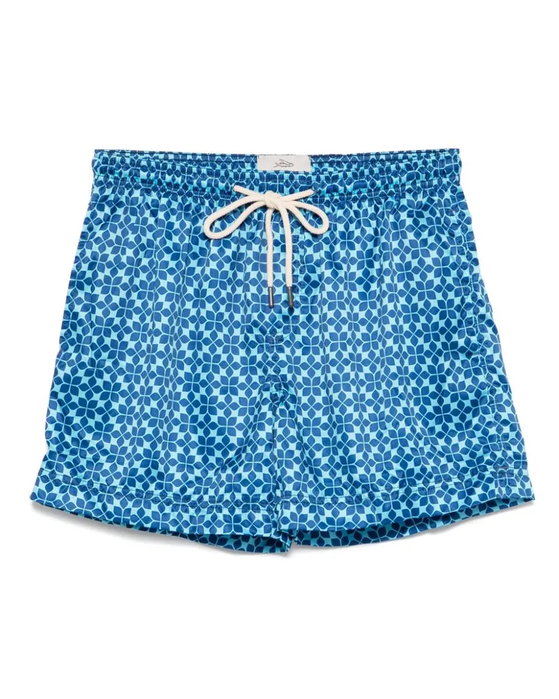 PENINSULA Badeshorts mit geometrischem Print - Blau Blau