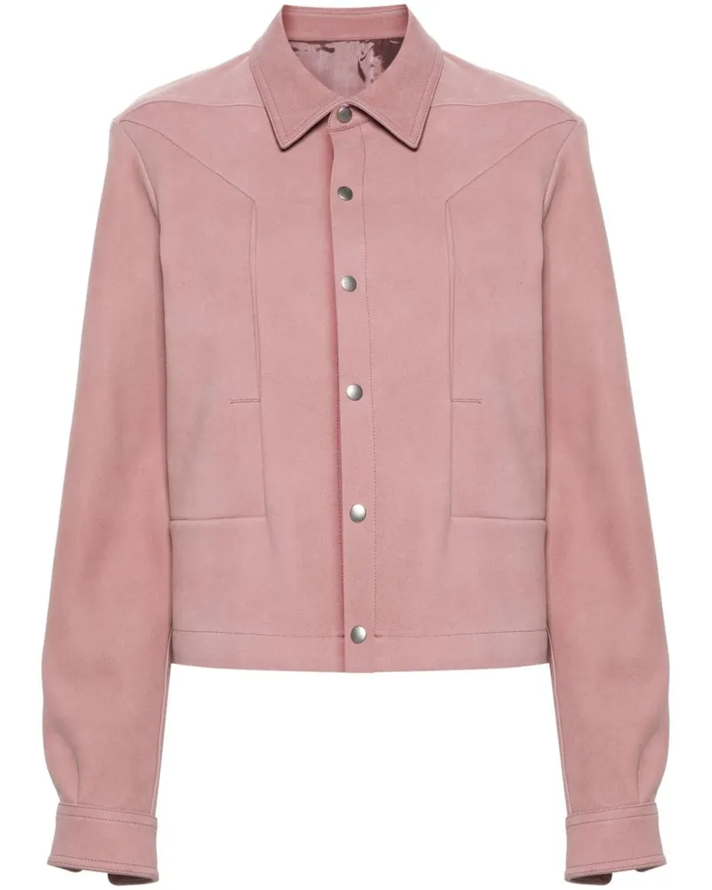 Rick Owens Alice Strobe Hemd aus Leder - Rosa Rosa