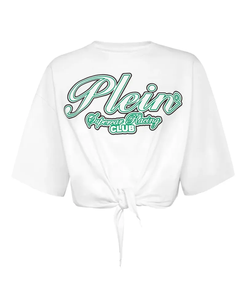 Philipp Plein Racing Club Cropped-T-Shirt - Weiß Weiß