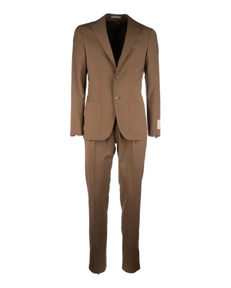 Corneliani single-breasted patch-pocket suit - Braun Braun