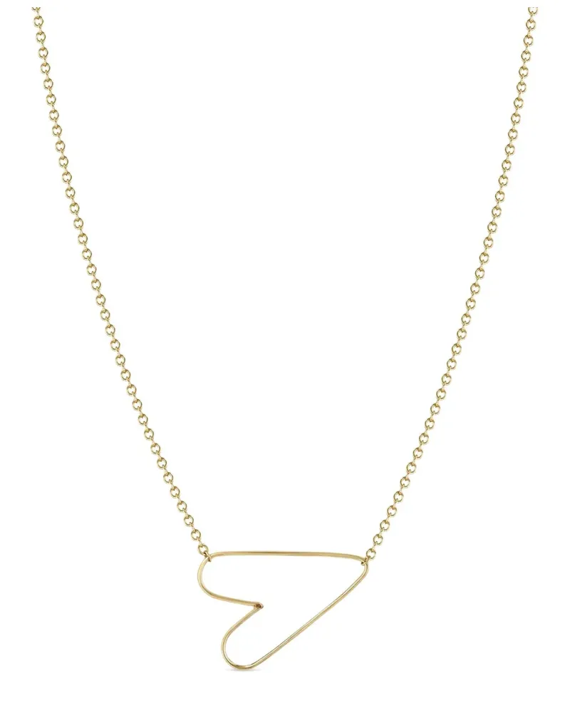 ZOË CHICCO 14kt Anchored Heart Gelbgoldhalskette Gold