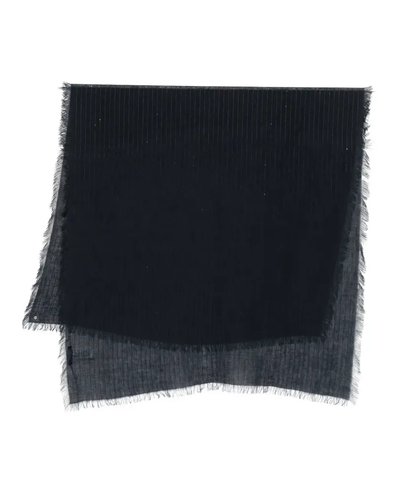 Fabiana Filippi striped fringed scarf - Blau Blau