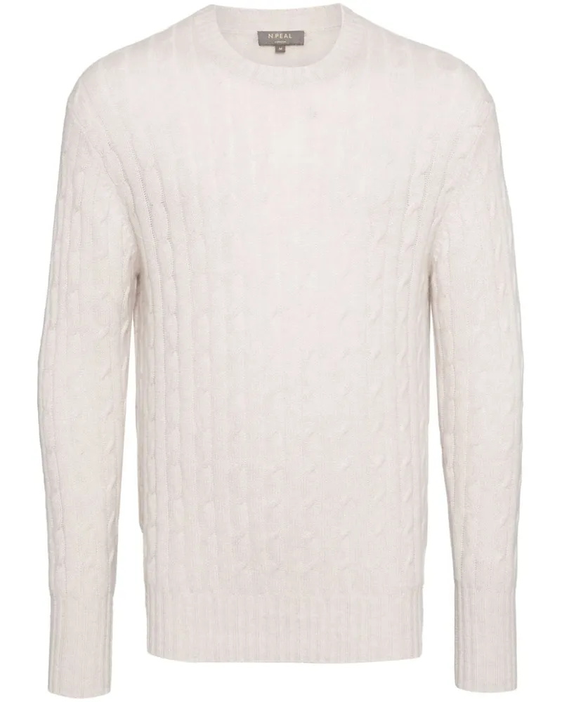 N.Peal Thames Pullover aus Kaschmir Nude