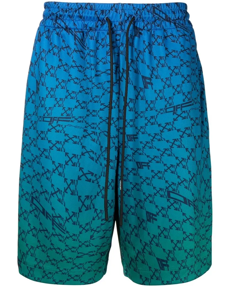 OFF-WHITE Shorts mit Kordelzug - Blau Blau