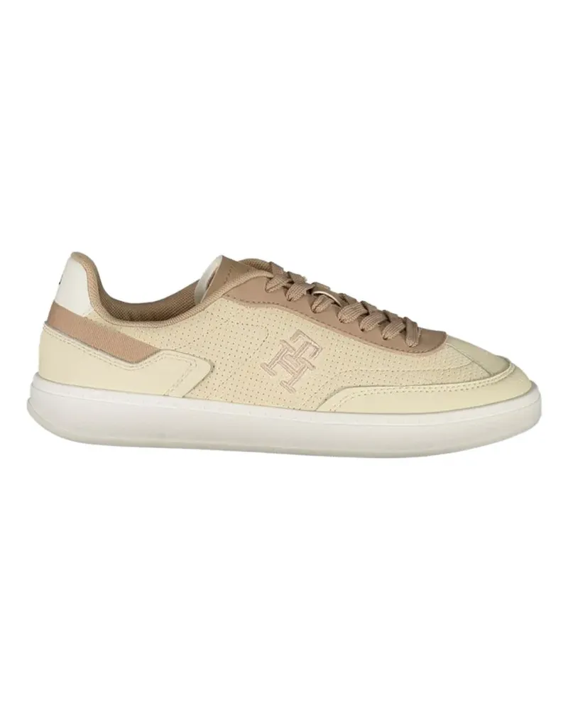 Tommy Hilfiger perforated logo-embroidered sneakers - Nude Nude