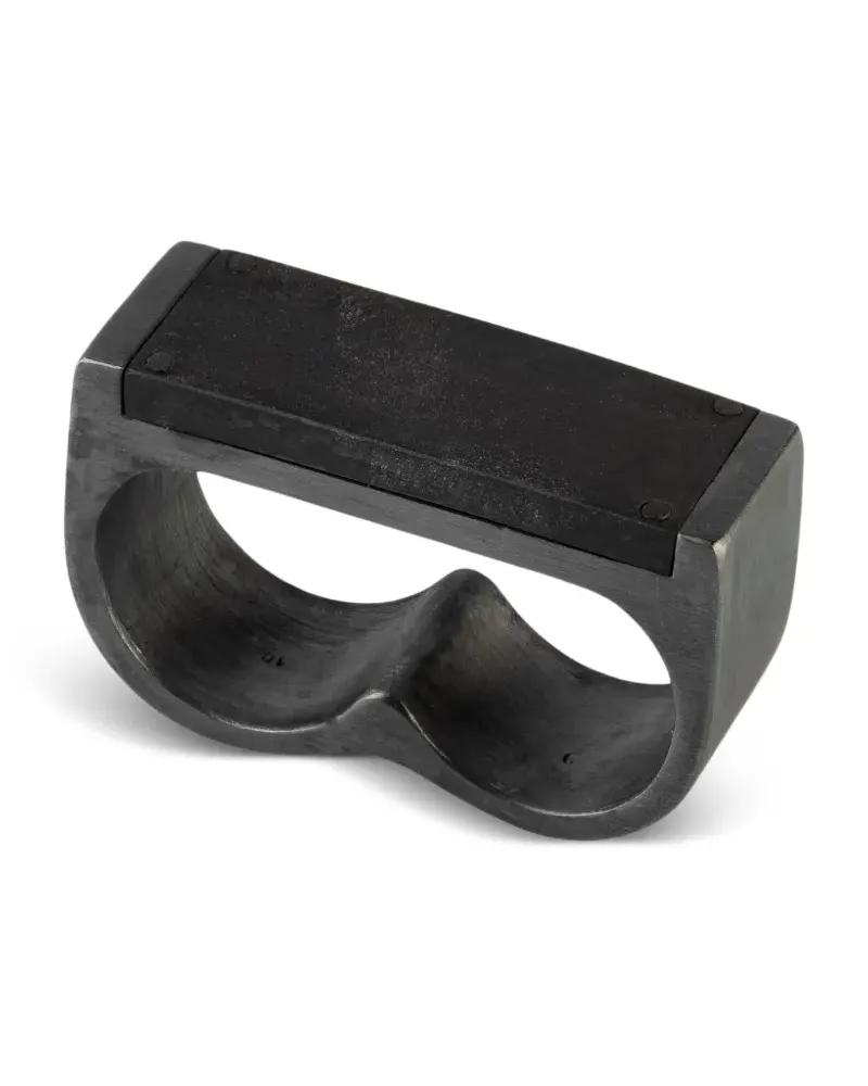 Parts Of Four Plate Double Ring - Silber Silber
