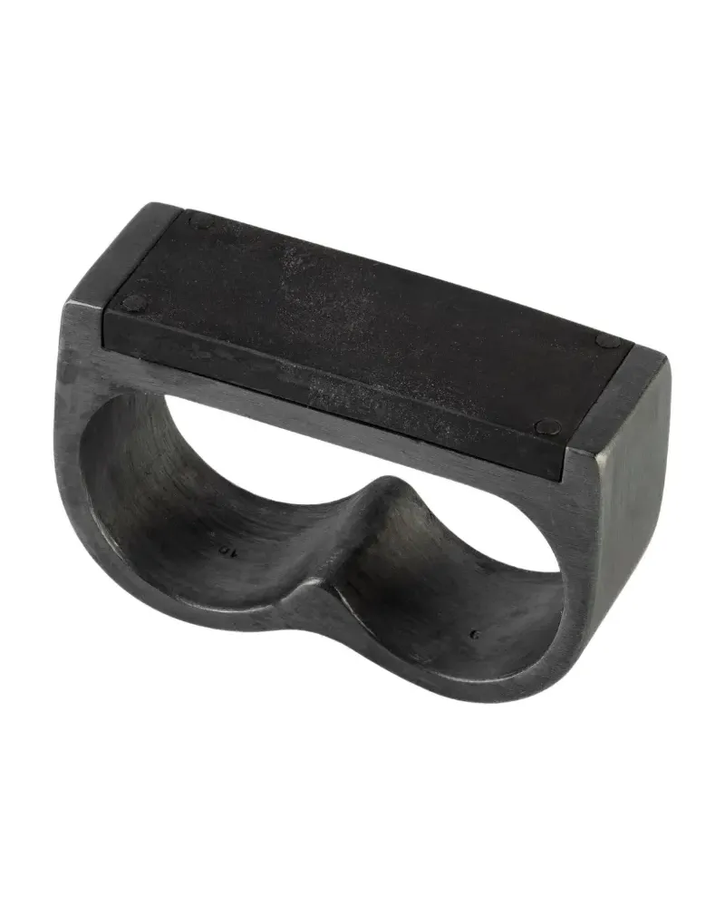 Parts Of Four Plate Double Ring - Silber Silber