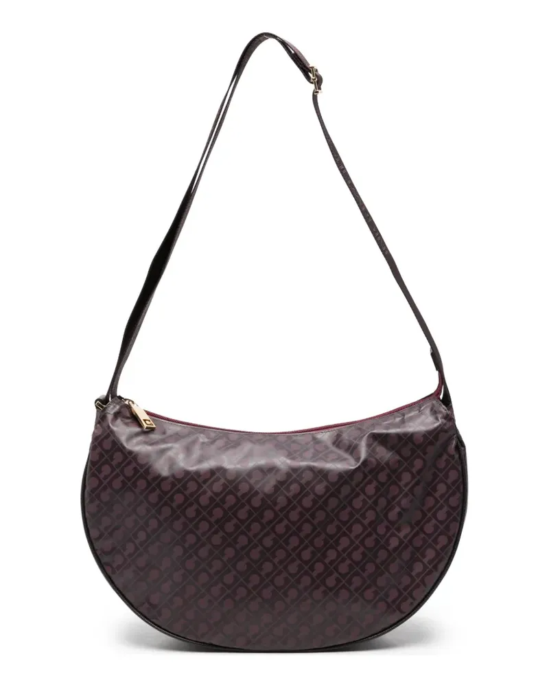 Gherardini Kleine Schultertasche mit Logo-Print - Violett Violett