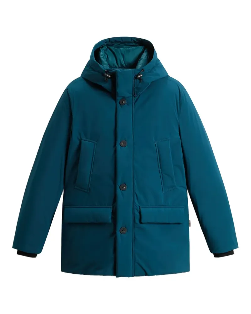Woolrich Kapuzenjacke mit Knöpfen - Blau Blau