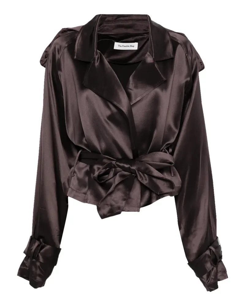 FRANKIE Shop Simona satin blouse - Braun Braun