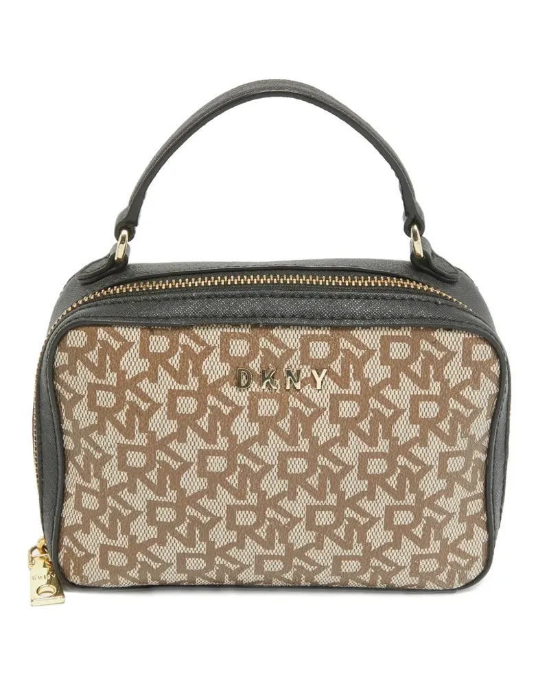DKNY Shopper mit Monogrammmuster - Schwarz Schwarz