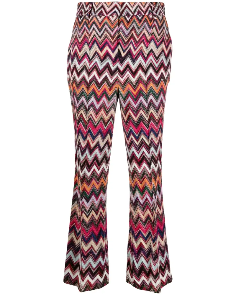 Missoni Lurex-Hose mit Zickzackmuster - Rosa Rosa