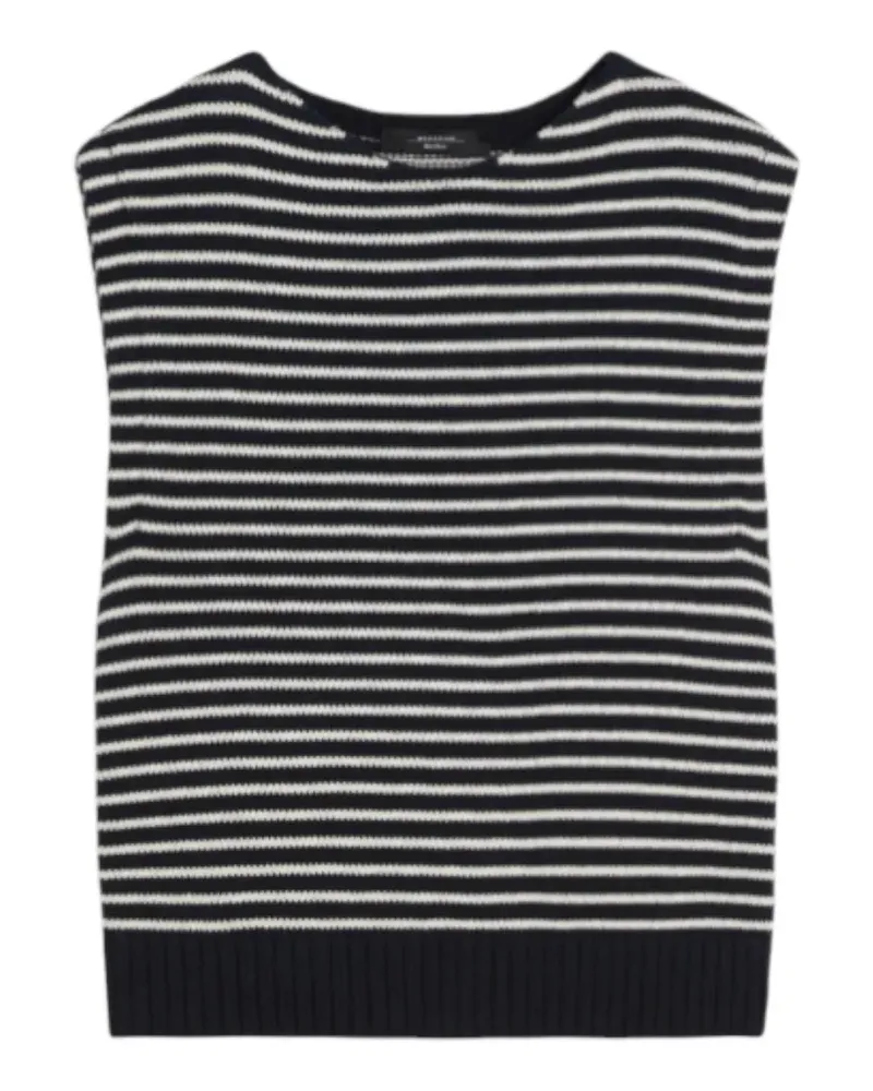Max Mara striped sleeveless vest - Blau Blau