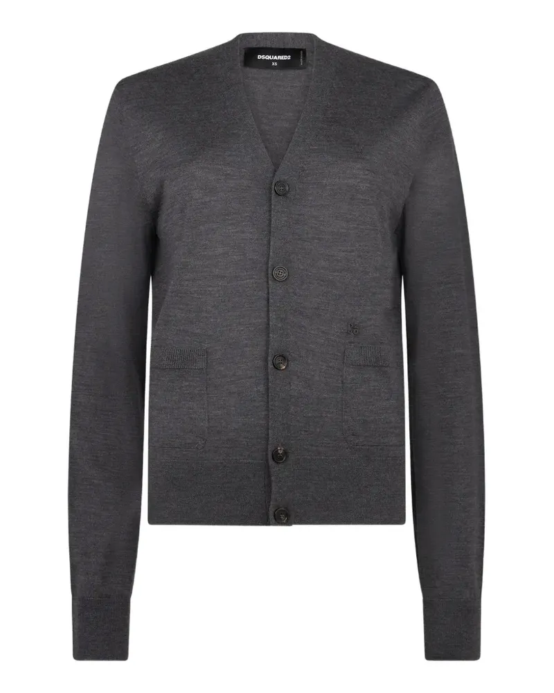 Dsquared2 D2 Upside Down Strickjacke - Grau Grau