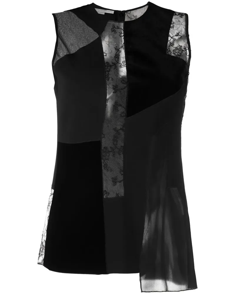 Stella McCartney Oberteil im Patchwork-Look - Schwarz Schwarz