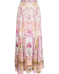 Camilla Maxirock mit Blumen-Print Rosa