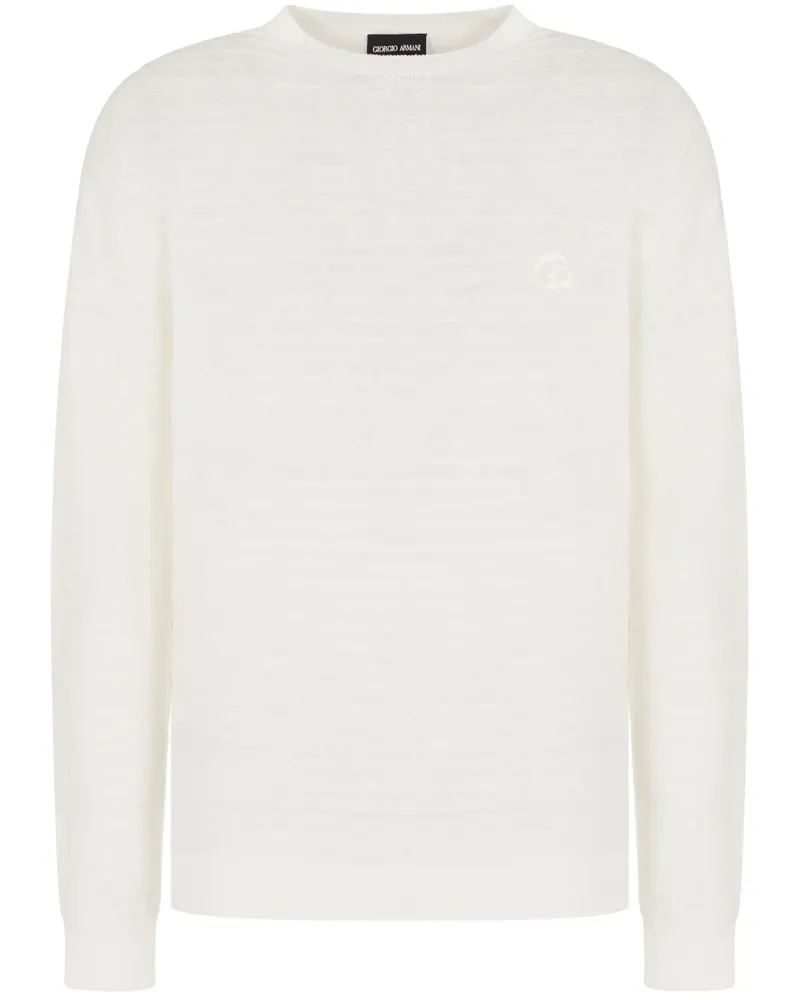 Giorgio Armani Pullover mit Logo-Stickerei - Weiß Weiß