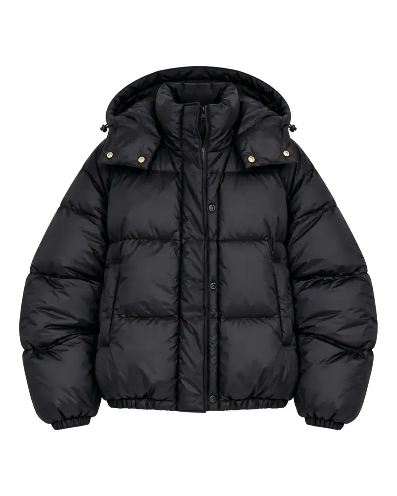 Twin-Set quilted hooded puffer jacket - Schwarz Schwarz