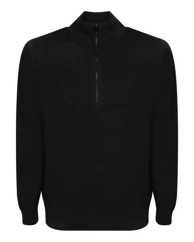 Dell'oglio Strickpullover mit Reißverschluss - Schwarz Schwarz