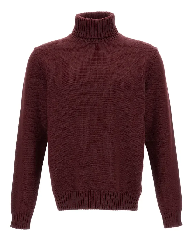 Zanone Gerippter Strickpullover - Rot Rot
