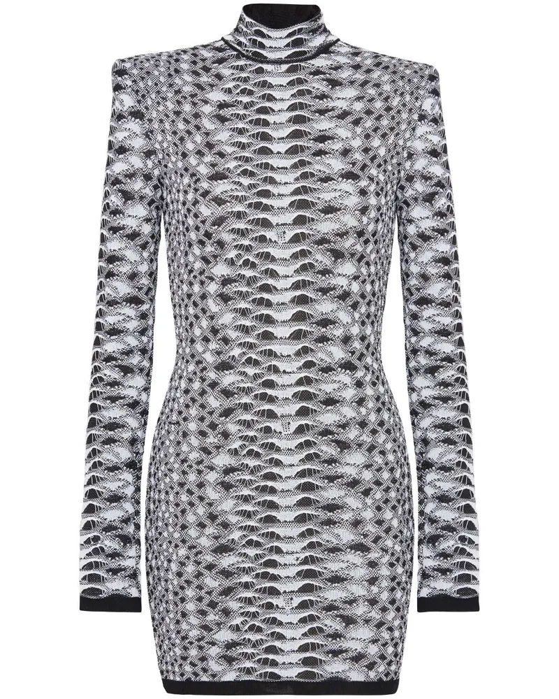 Balmain Gestricktes Minikleid - Schwarz Schwarz