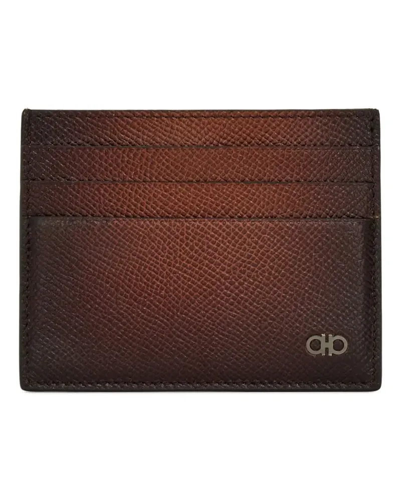 Ferragamo Strukturiertes Gancini Kartenetui - Braun Braun