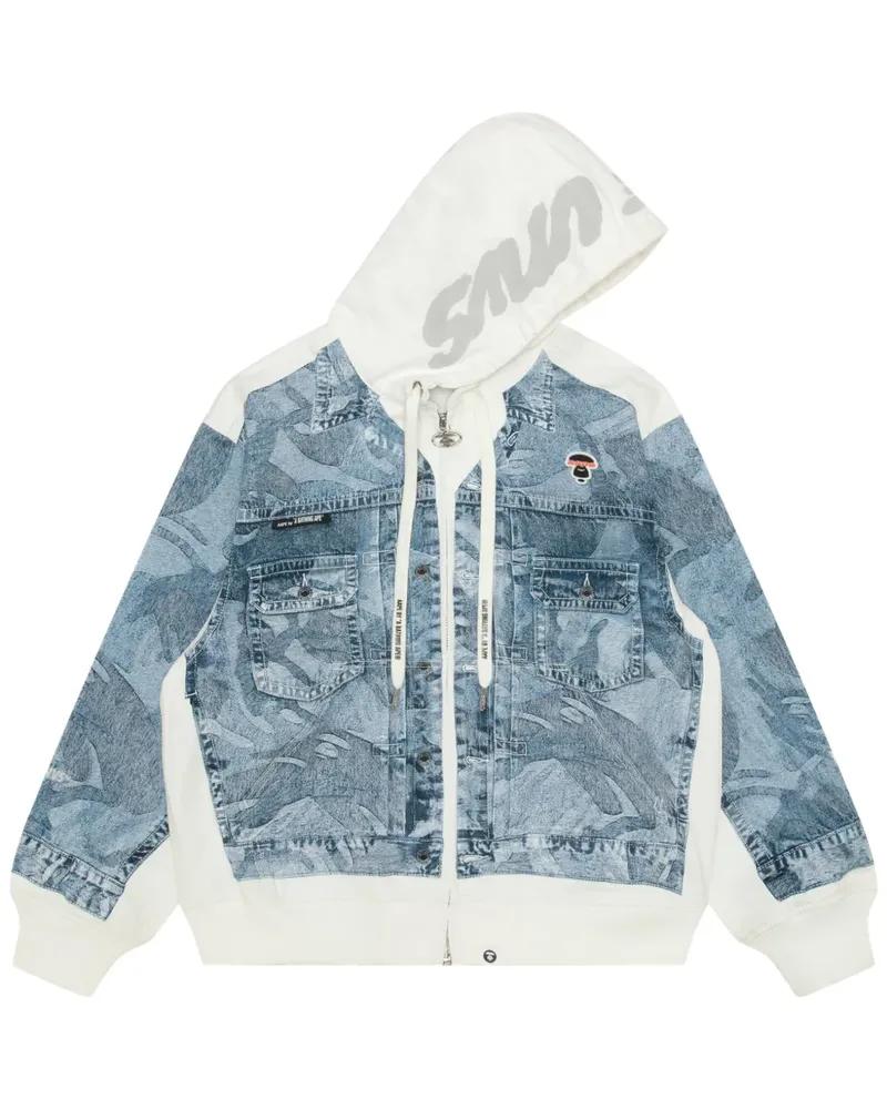 BAPE Kapuzenjacke mit Reißverschluss - Blau Blau
