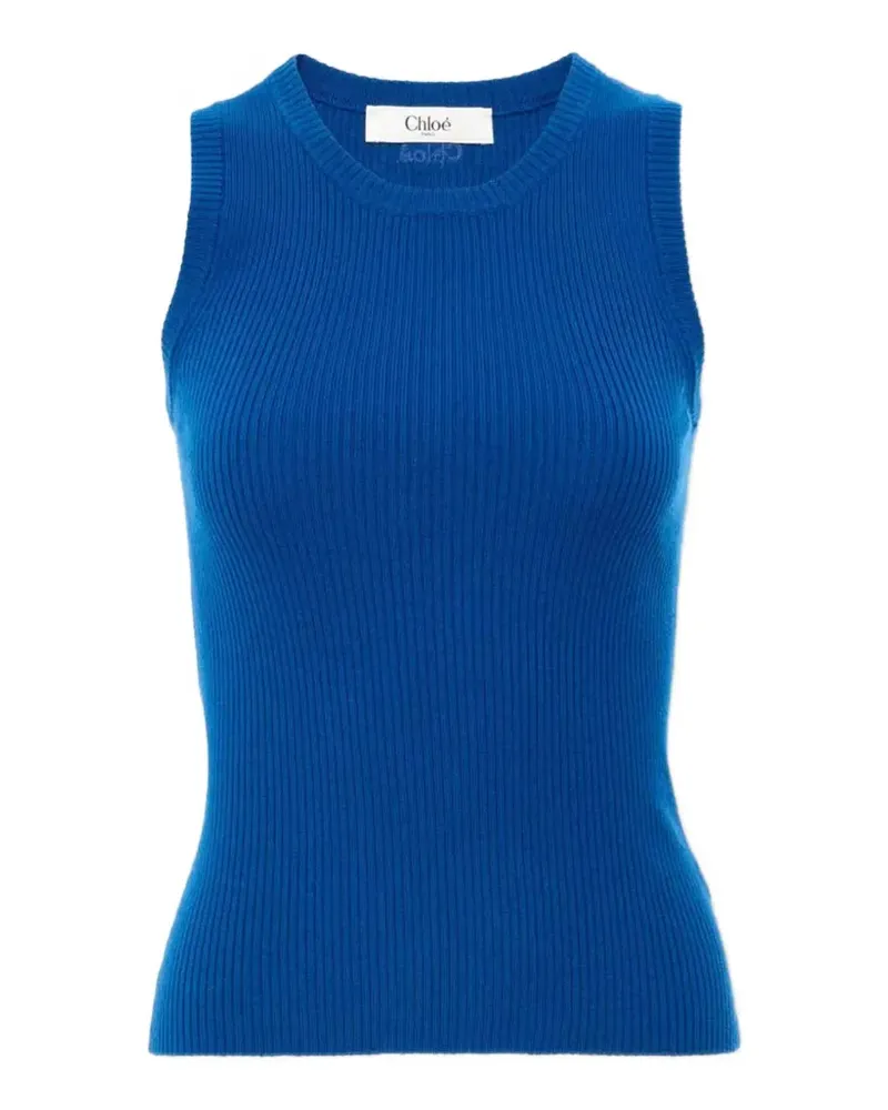 Chloé ribbed-knit tank top - Blau Blau