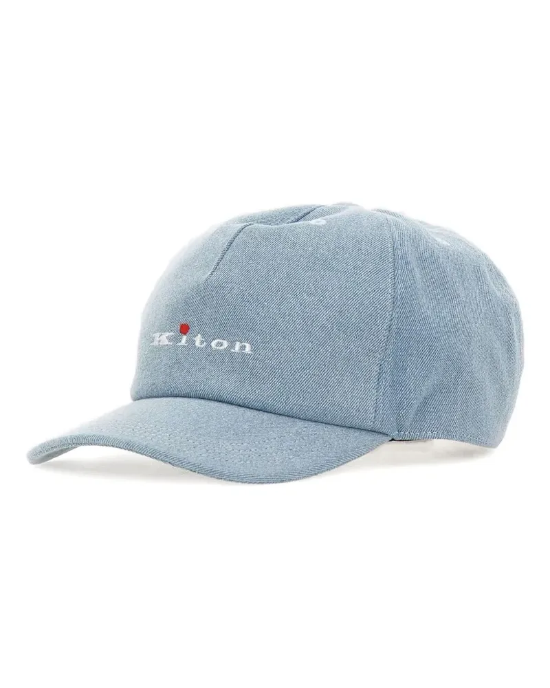 Kiton embroidered baseball cap - Blau Blau