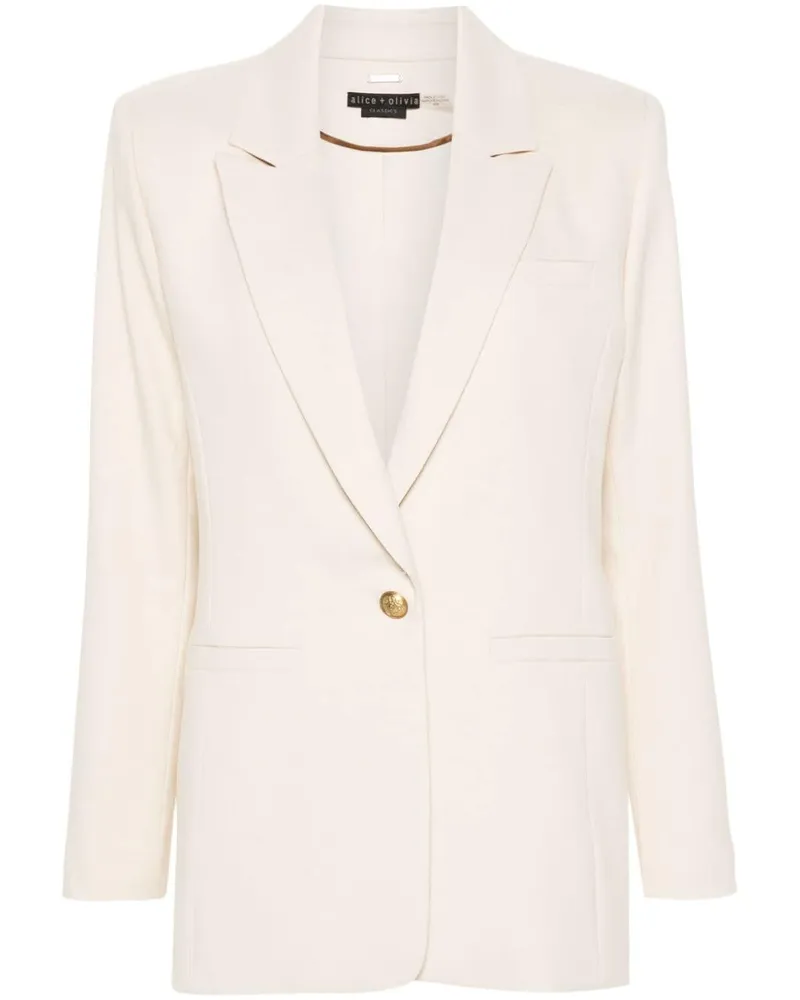 Alice + Olivia Einreihiger Blazer Nude