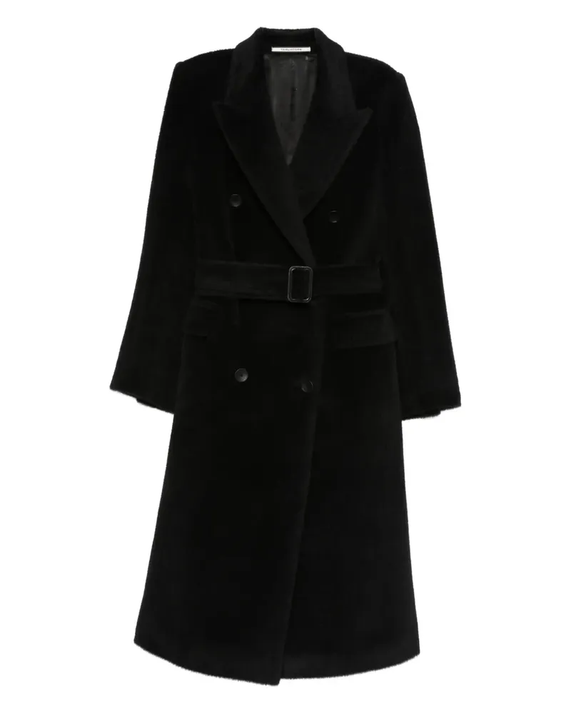Tagliatore Doppelreihiger Mantel mit Gürtel - Schwarz Schwarz