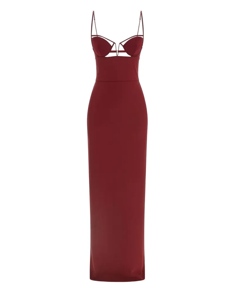 Nensi Dojaka Maxikleid mit V-Draht - Rot Rot