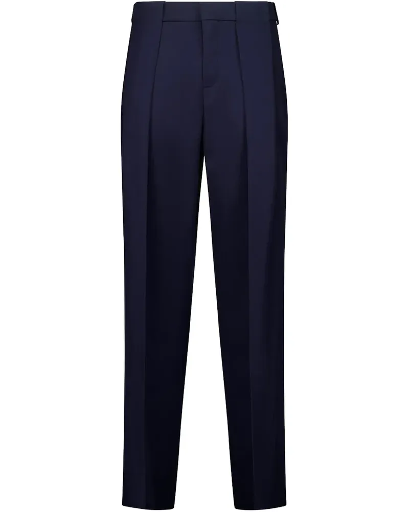 Balmain Grain de Poudre Hose mit Falten - Blau Blau