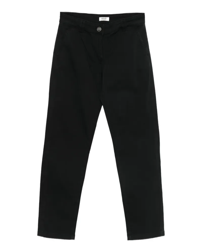 Liu Jo Cropped-Hose mit Knopfverschluss - Schwarz Schwarz