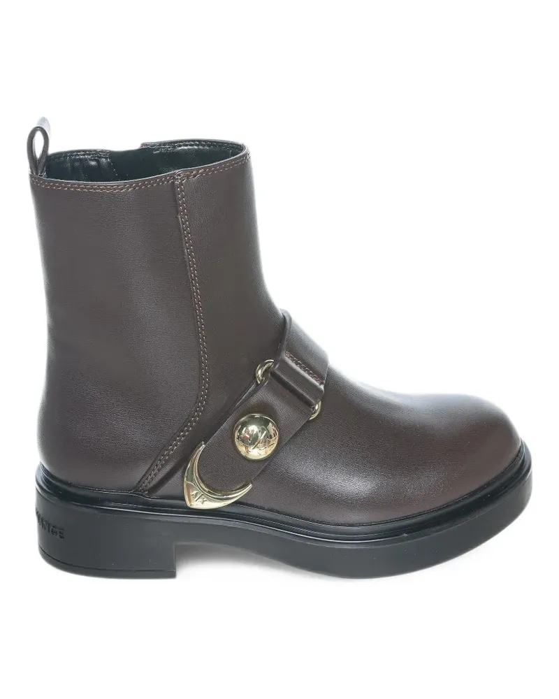 Armani Exchange buckle-strap ankle boots - Braun Braun