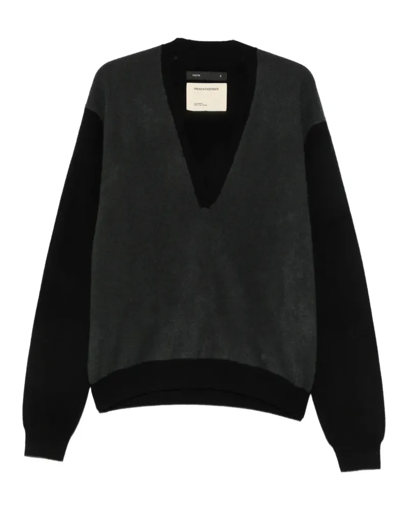 Frenckenberger Johnny Pullover mit V-Ausschnitt - Schwarz Schwarz