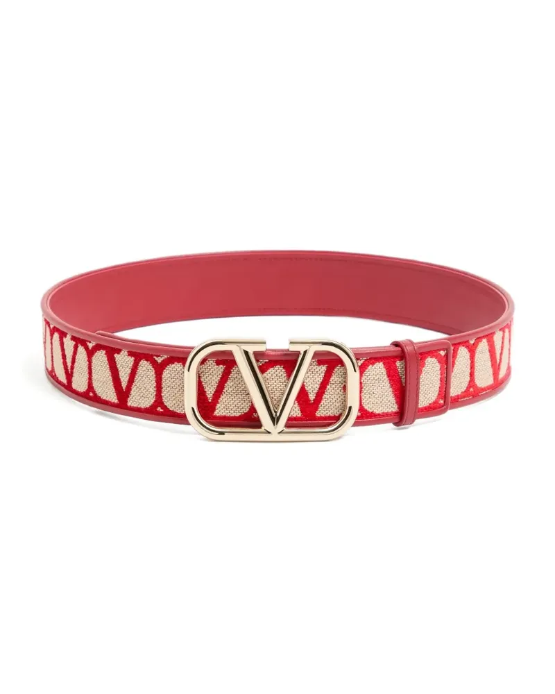 Valentino Garavani Jacquard-Gürtel mit Monogramm - Rot Rot