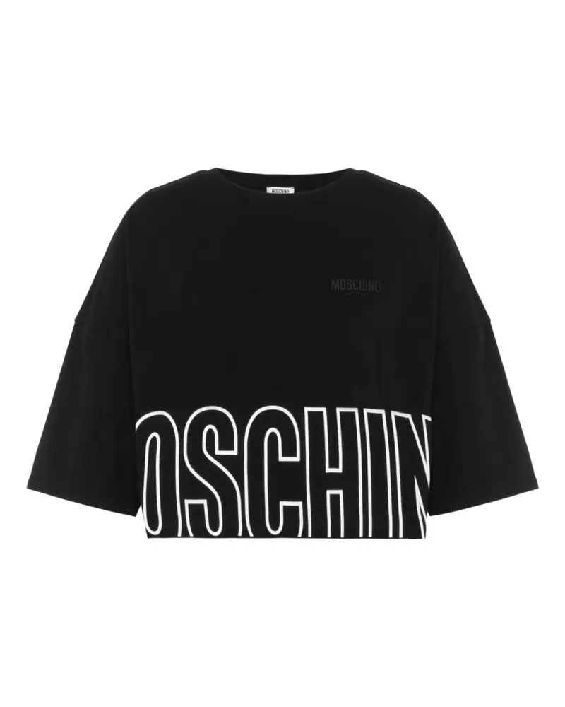 Moschino T-Shirt mit Logo-Print - Schwarz Schwarz