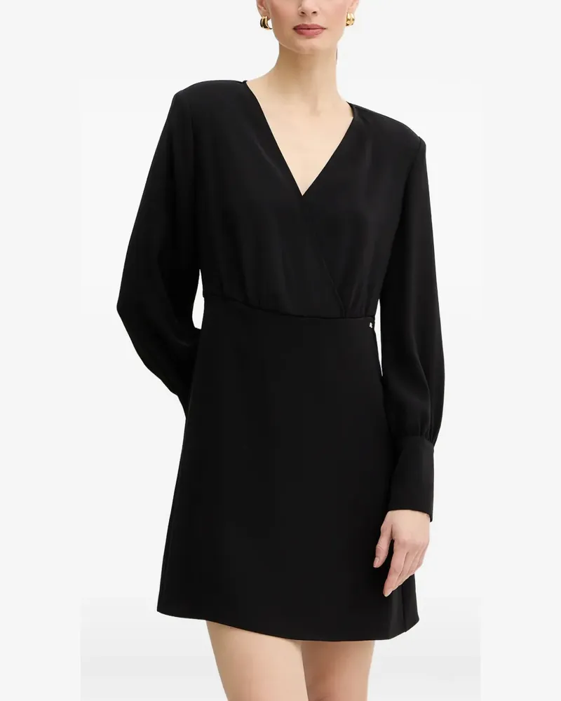 Armani Exchange Minikleid mit V-Ausschnitt - Schwarz Schwarz