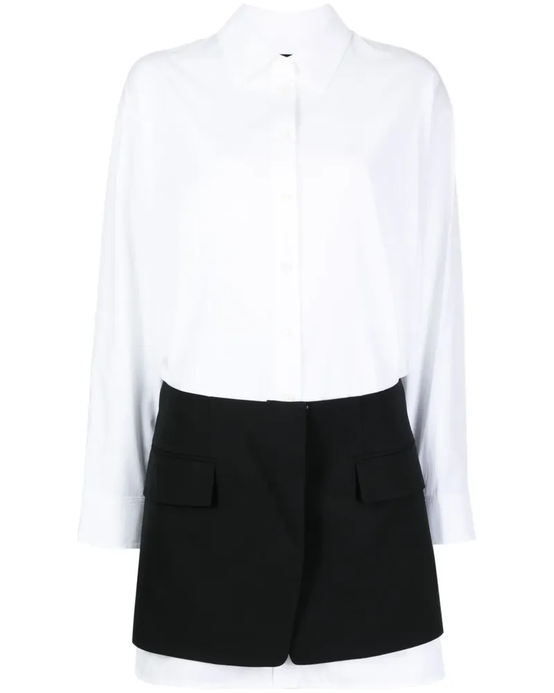 JUUN.J Hemdkleid mit Einsätzen - Weiß Weiß