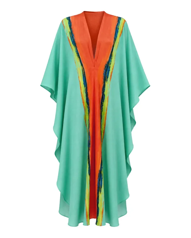 Silvia Tcherassi Nidia stripe-print tunic midi dress - Grün Grün