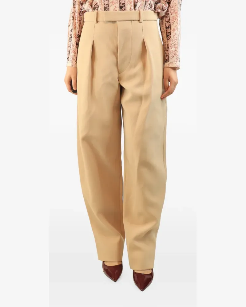 WARDROBE.NYC pleated wool trousers - Nude Nude