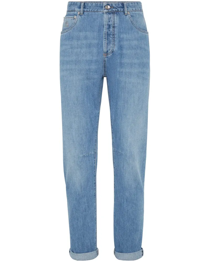 Brunello Cucinelli Jeans mit Stone-Wash-Effekt - Blau Blau
