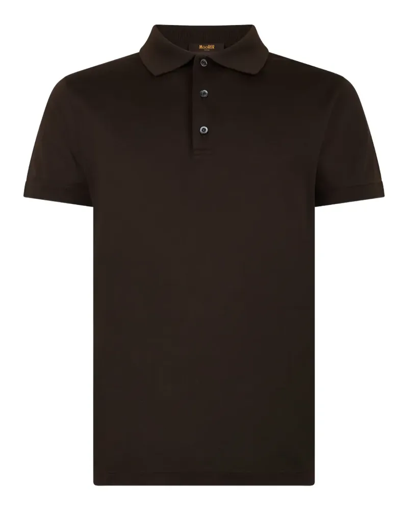 MOORER short-sleeve polo shirt - Braun Braun